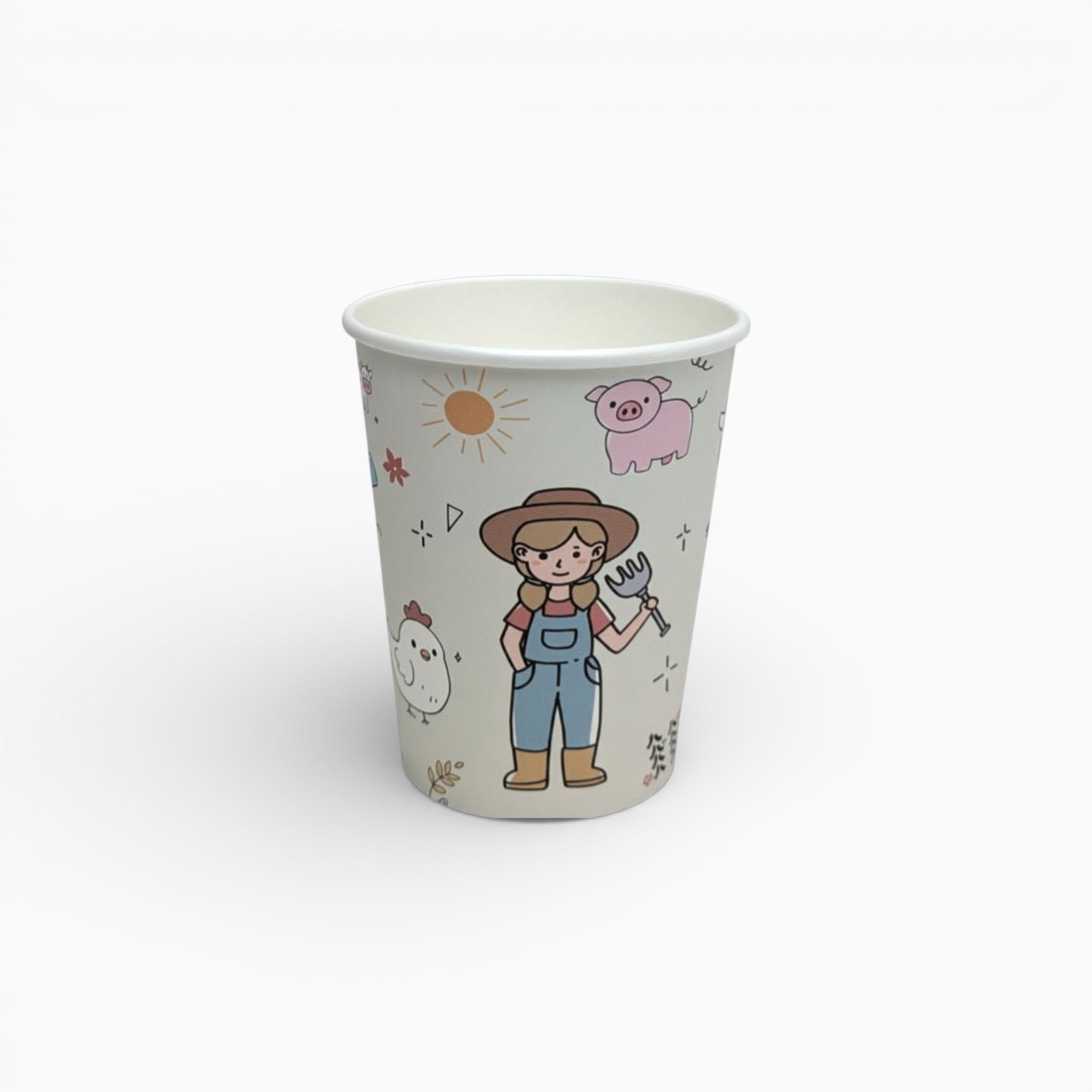 Farm Paper Cups, Set of 8