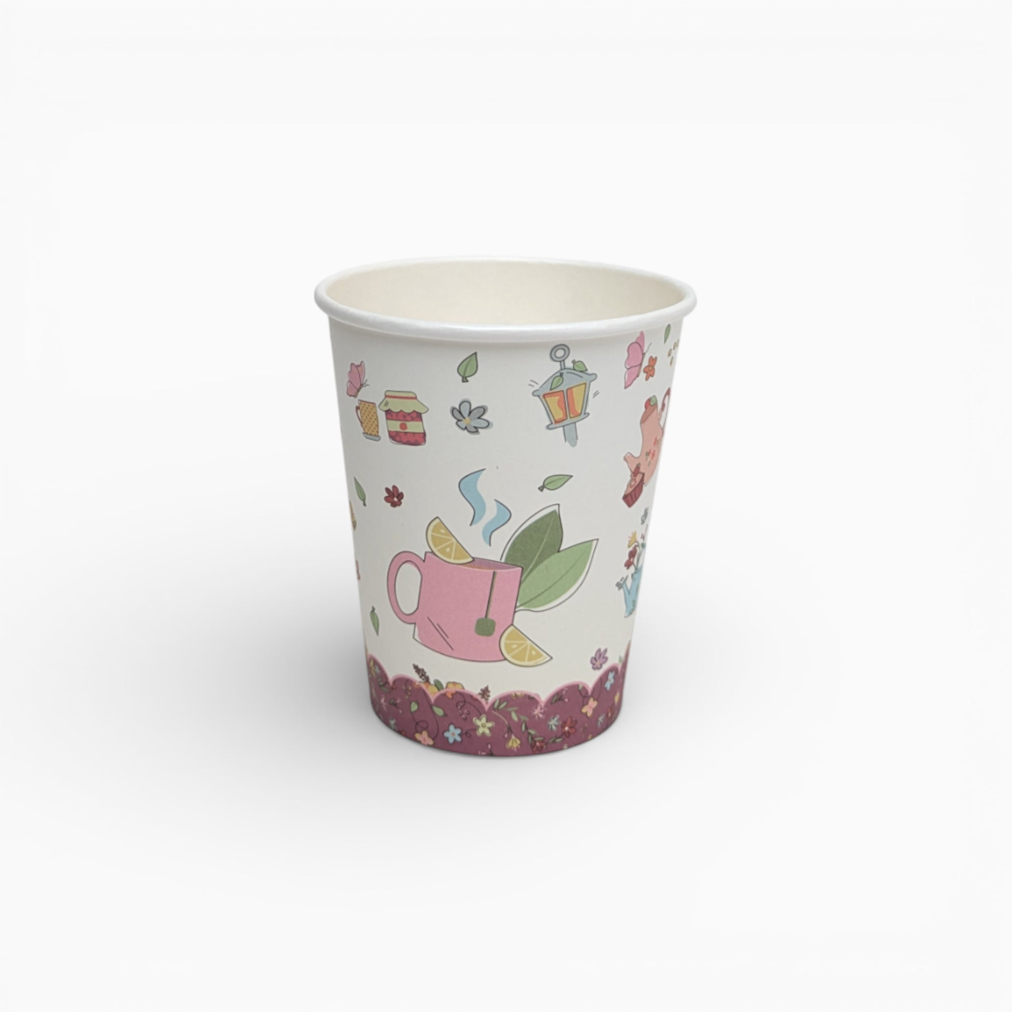 Garden Tea Paper Cups, Set of 8