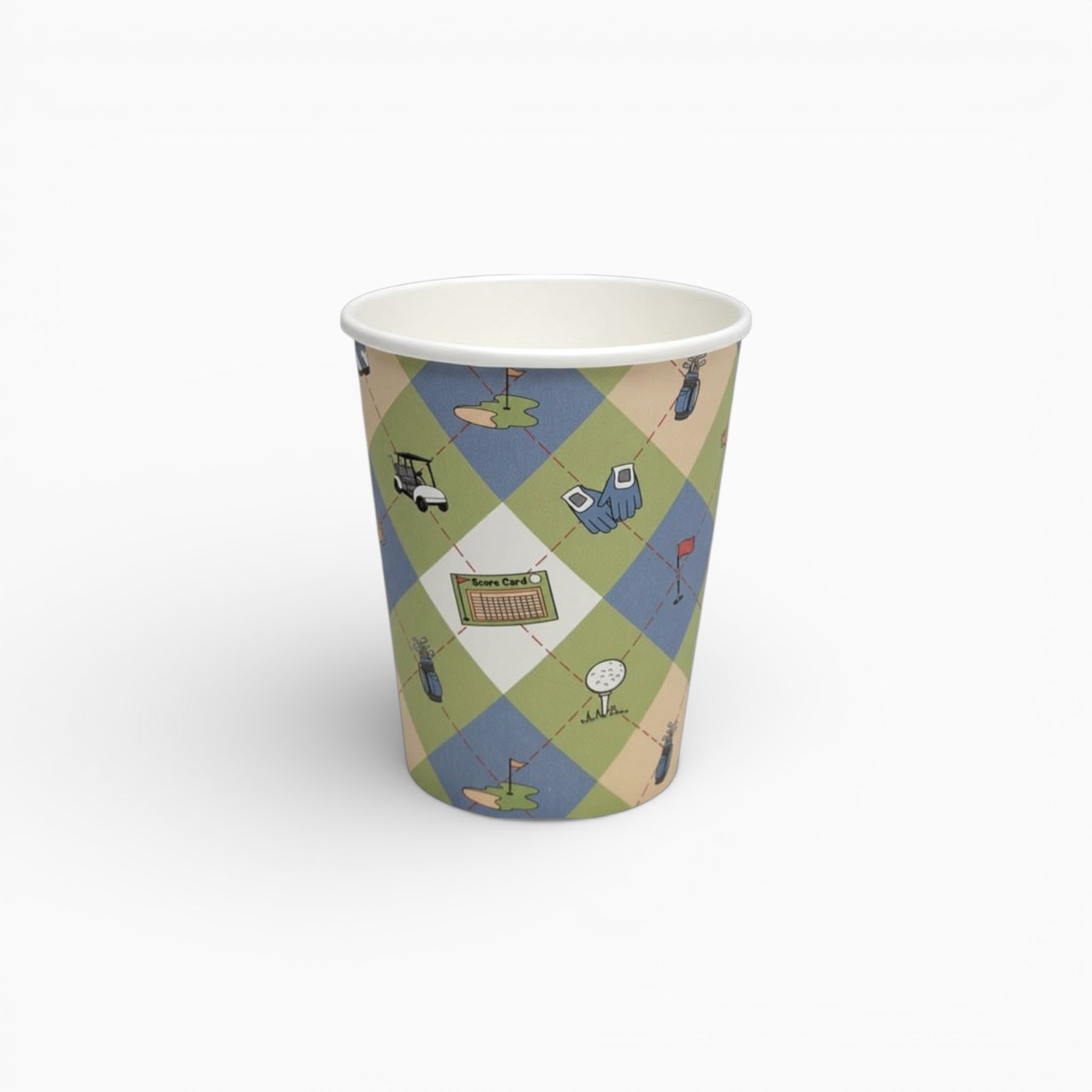 Golf Paper Cups, Set of 8