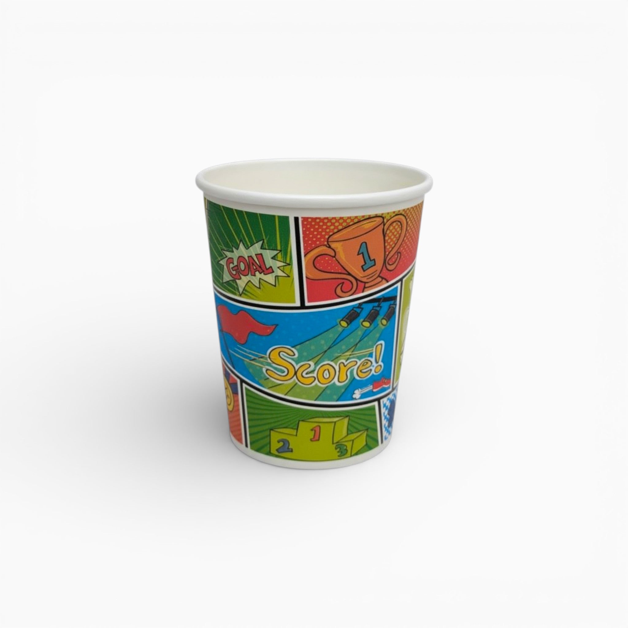 Sports Paper Cups, Set of 8
