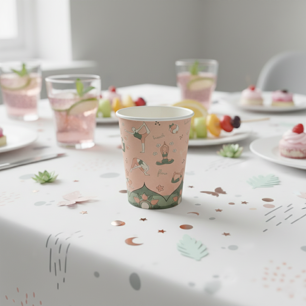 Yoga Paper Cups, Set of 8