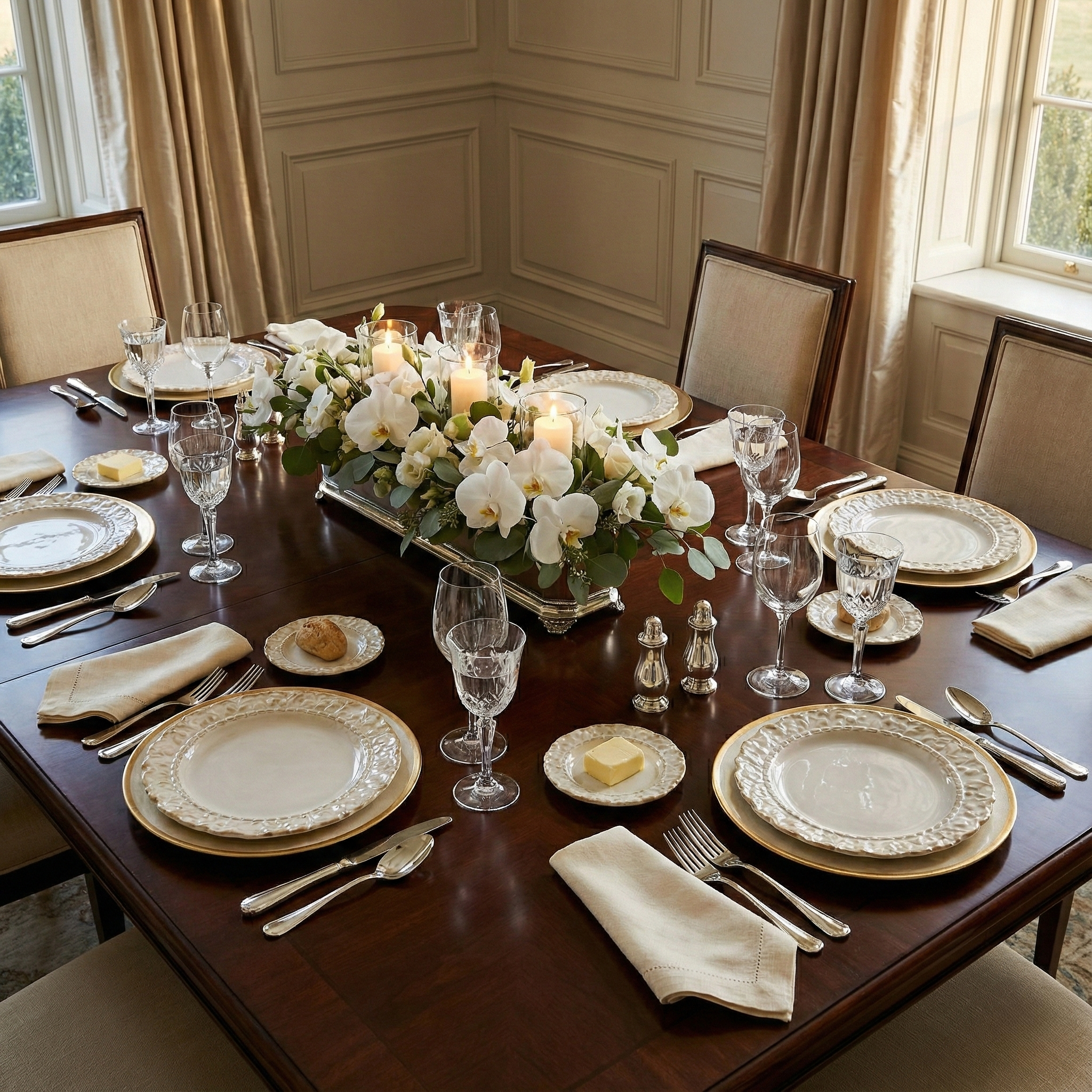 Ruffle Dinner Plates, Set of 2