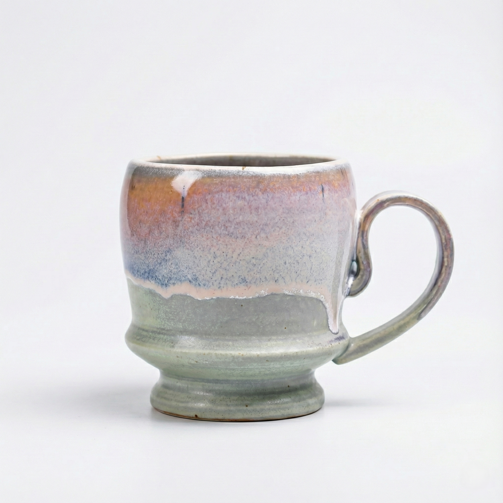 Mist and Mauve Pedestal Ceramic Mug