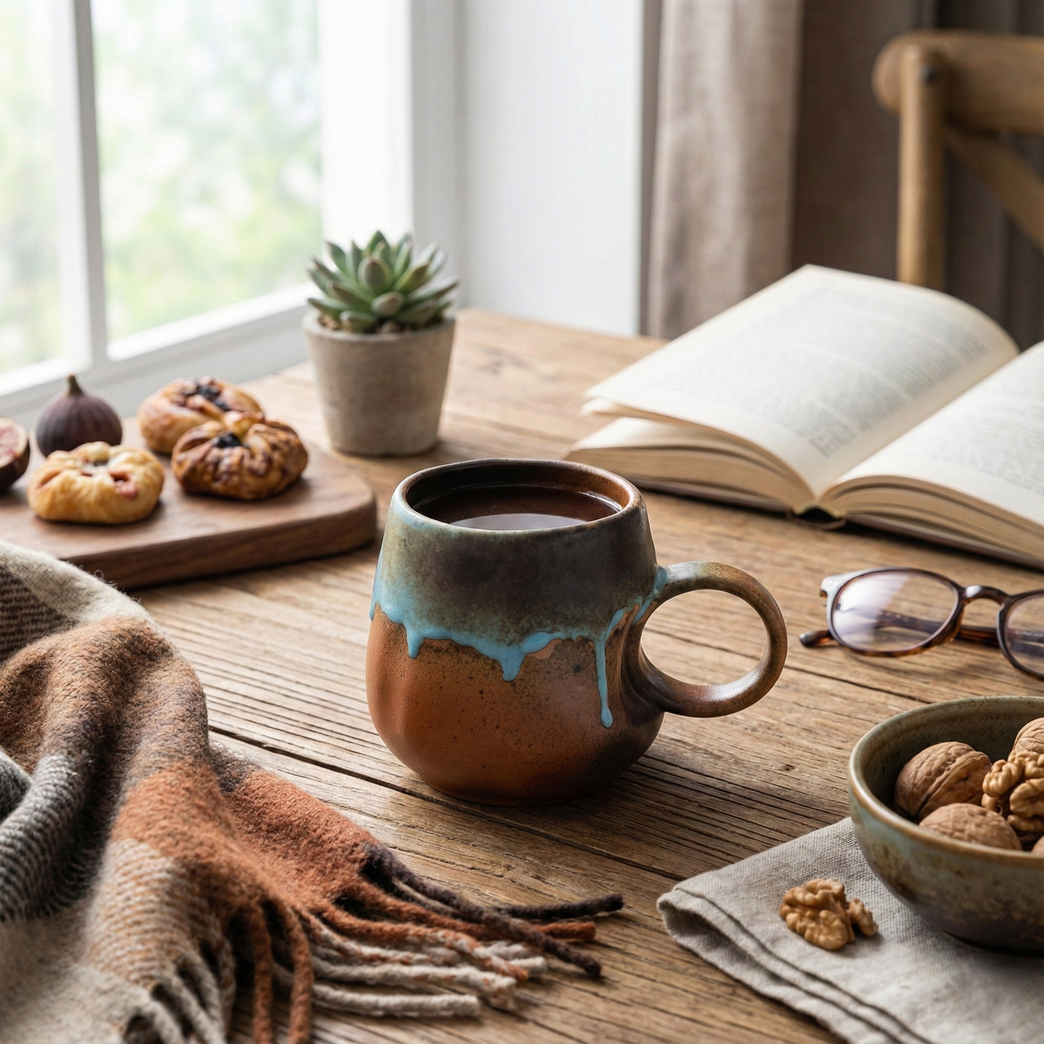 Turquoise Drift Two Tone Ceramic Mug
