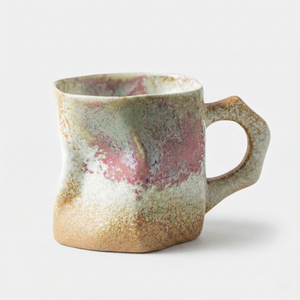 Blush and Moss Band Ceramic Mug