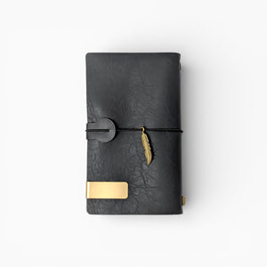 Black Faux Leather Journal & Mug Gift Set