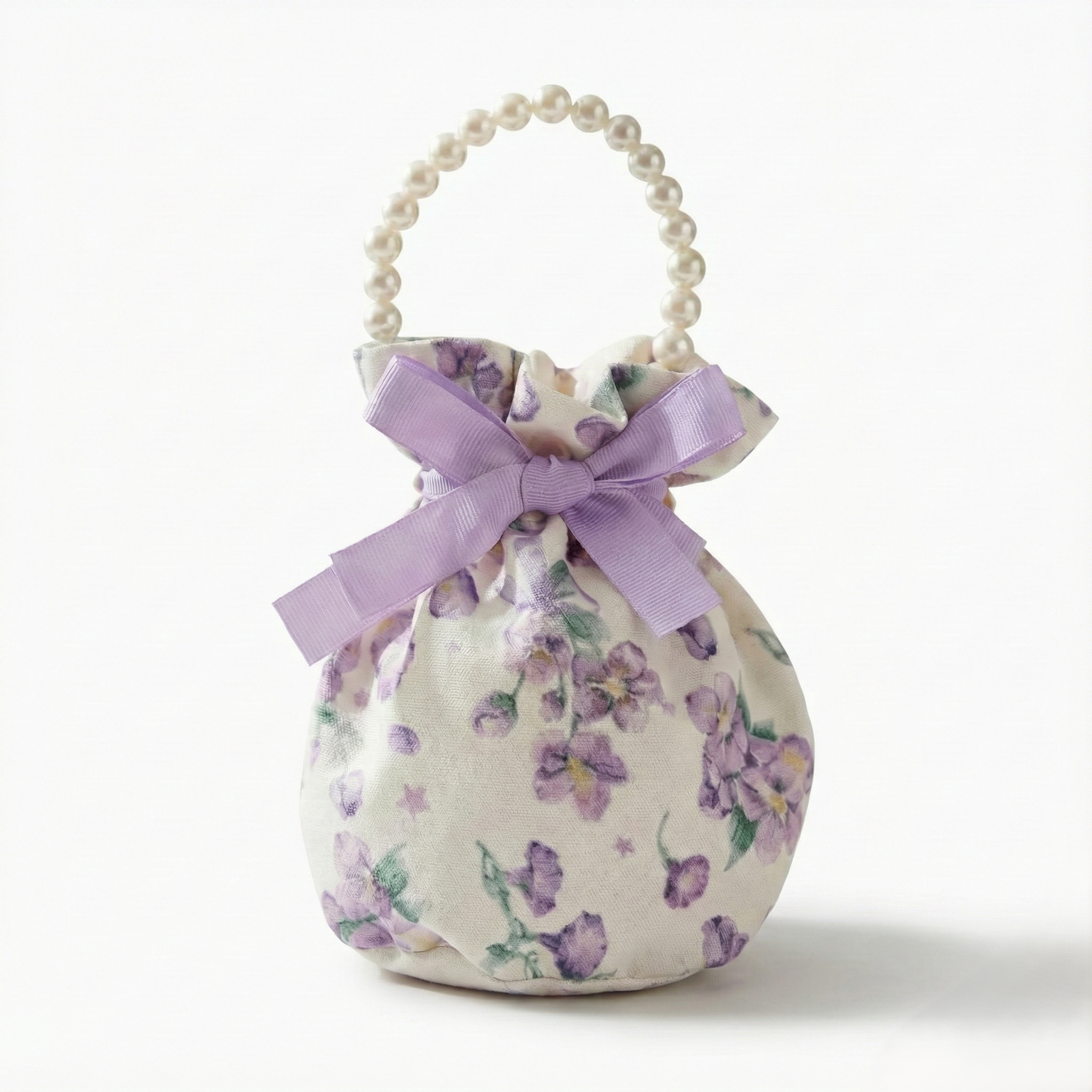 Flower Canvas Favor Bags, Set of 5