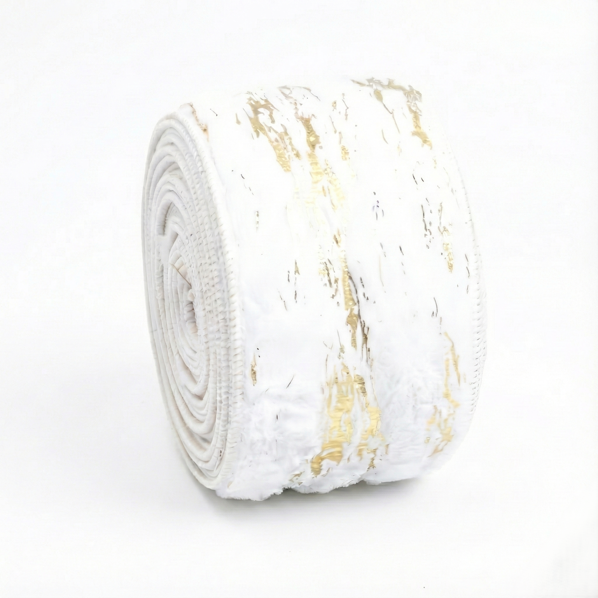 White & Gold Plush Ribbon Roll