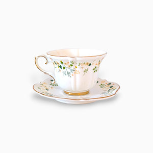 Garden Floral Cup & Saucer With Spoon