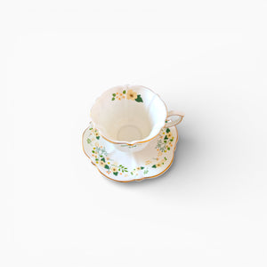 Garden Floral Cup & Saucer With Spoon