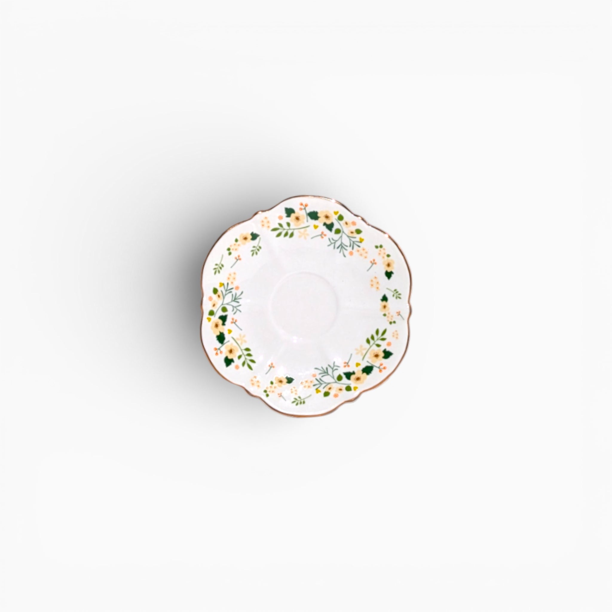 Garden Floral Cup & Saucer With Spoon