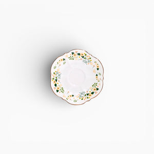 Garden Floral Cup & Saucer With Spoon