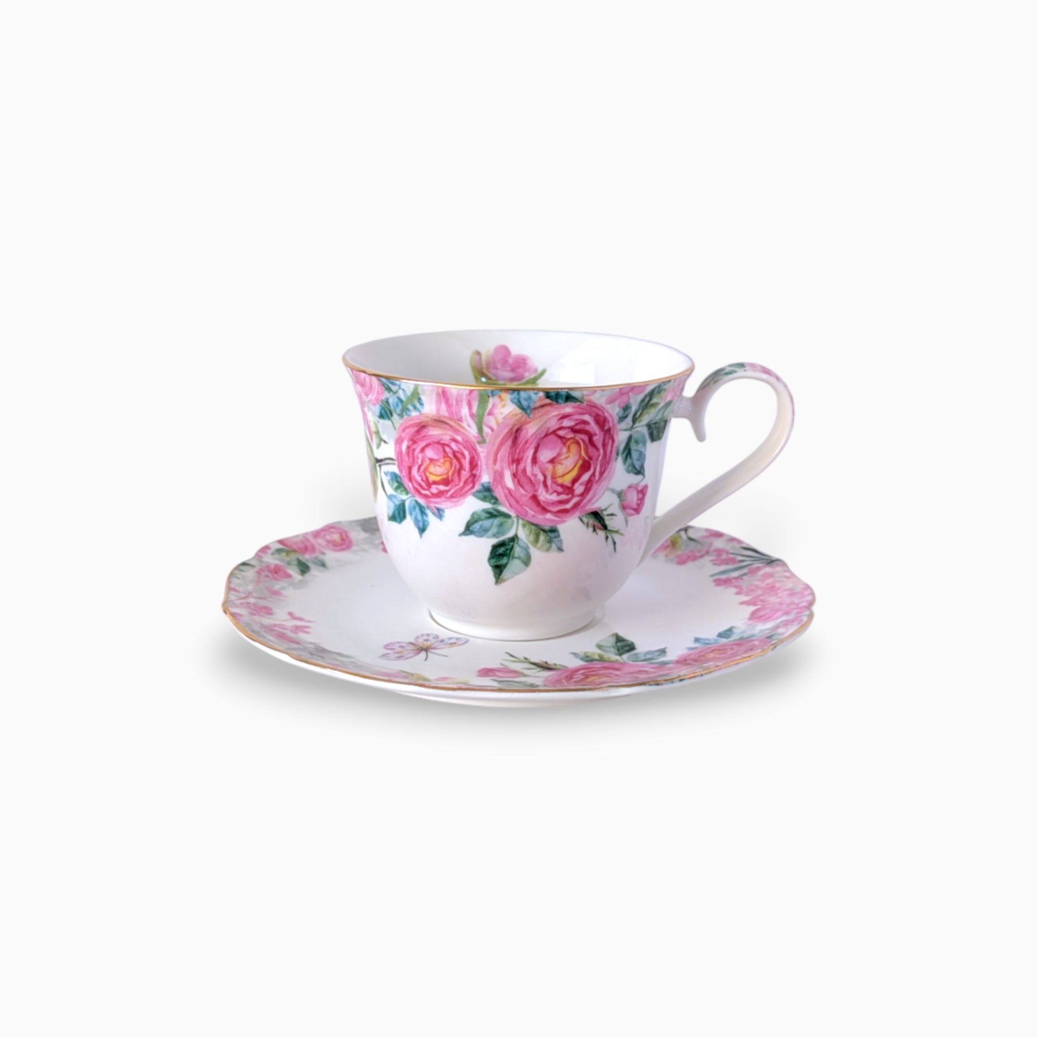 Pink Rose Cup & Saucer