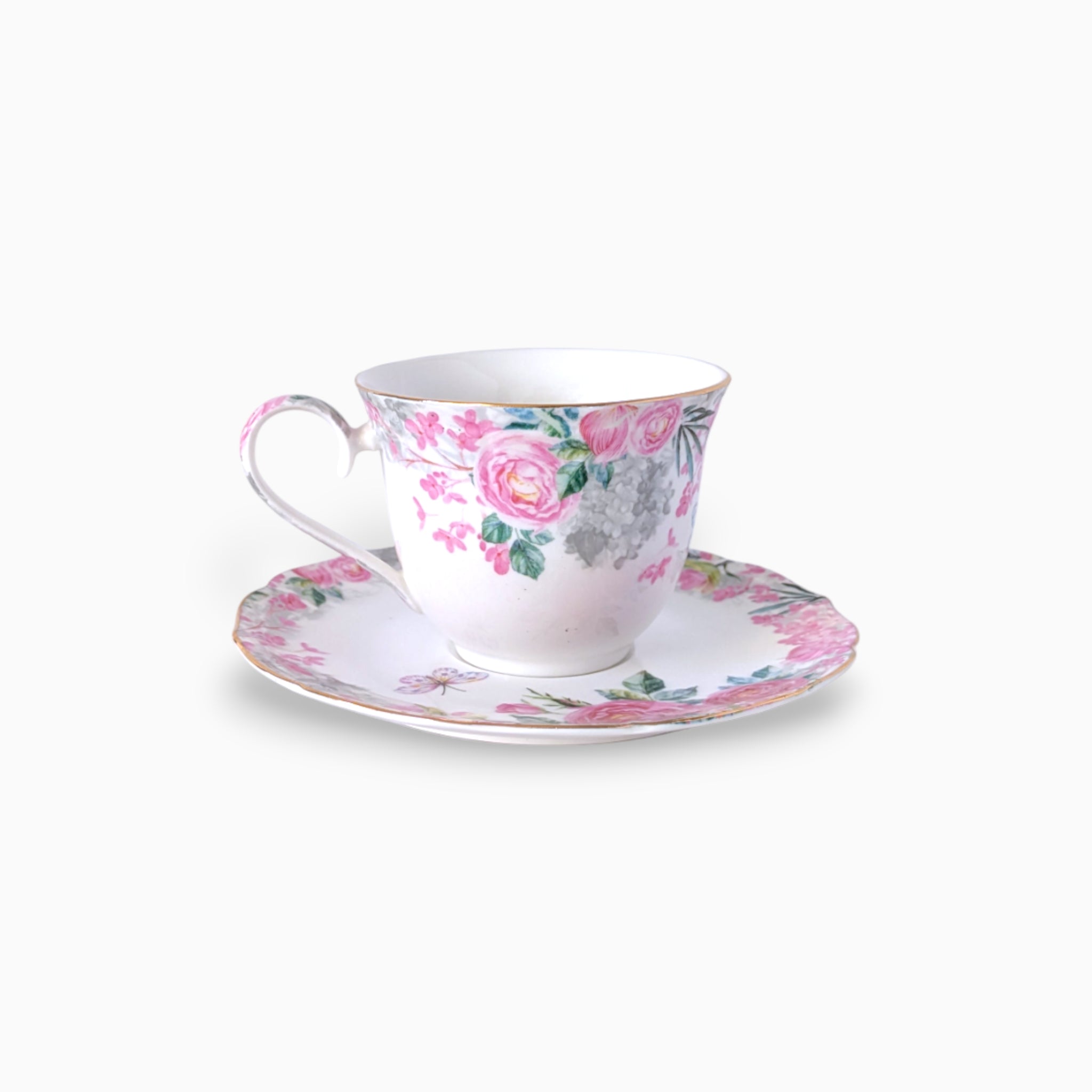 Pink Rose Cup & Saucer