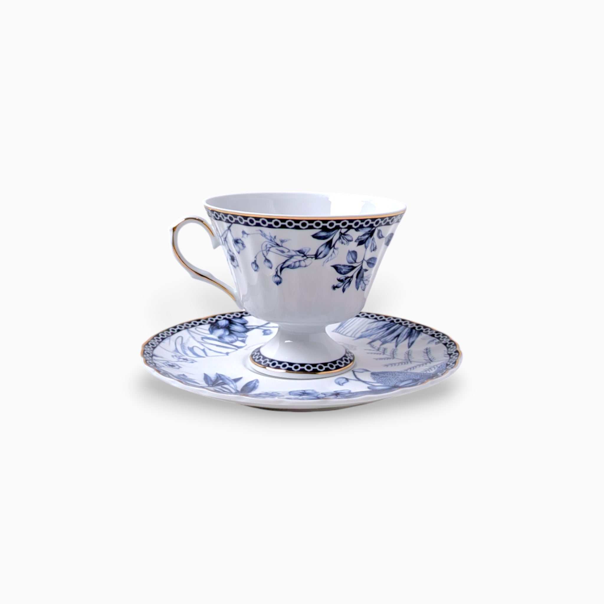 Blue Floral Cup & Saucer