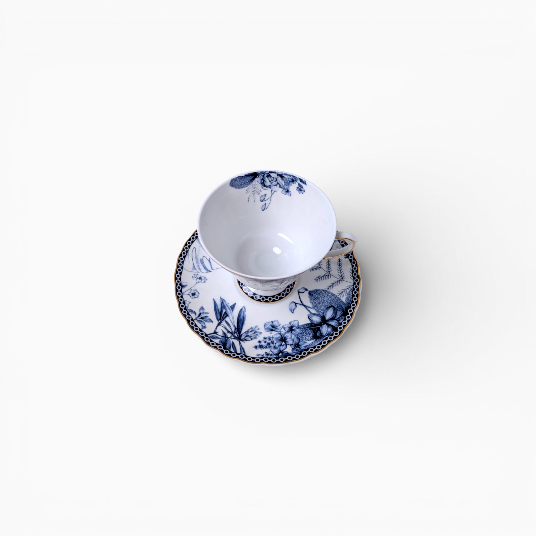 Blue Floral Cup & Saucer