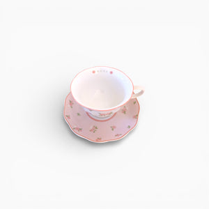 Blush Pink Floral Cup & Saucer