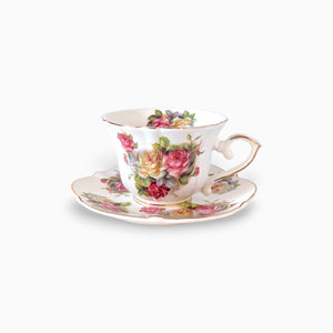 Bold Bouquet Floral Cup & Saucer