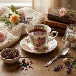 Bold Bouquet Floral Cup & Saucer