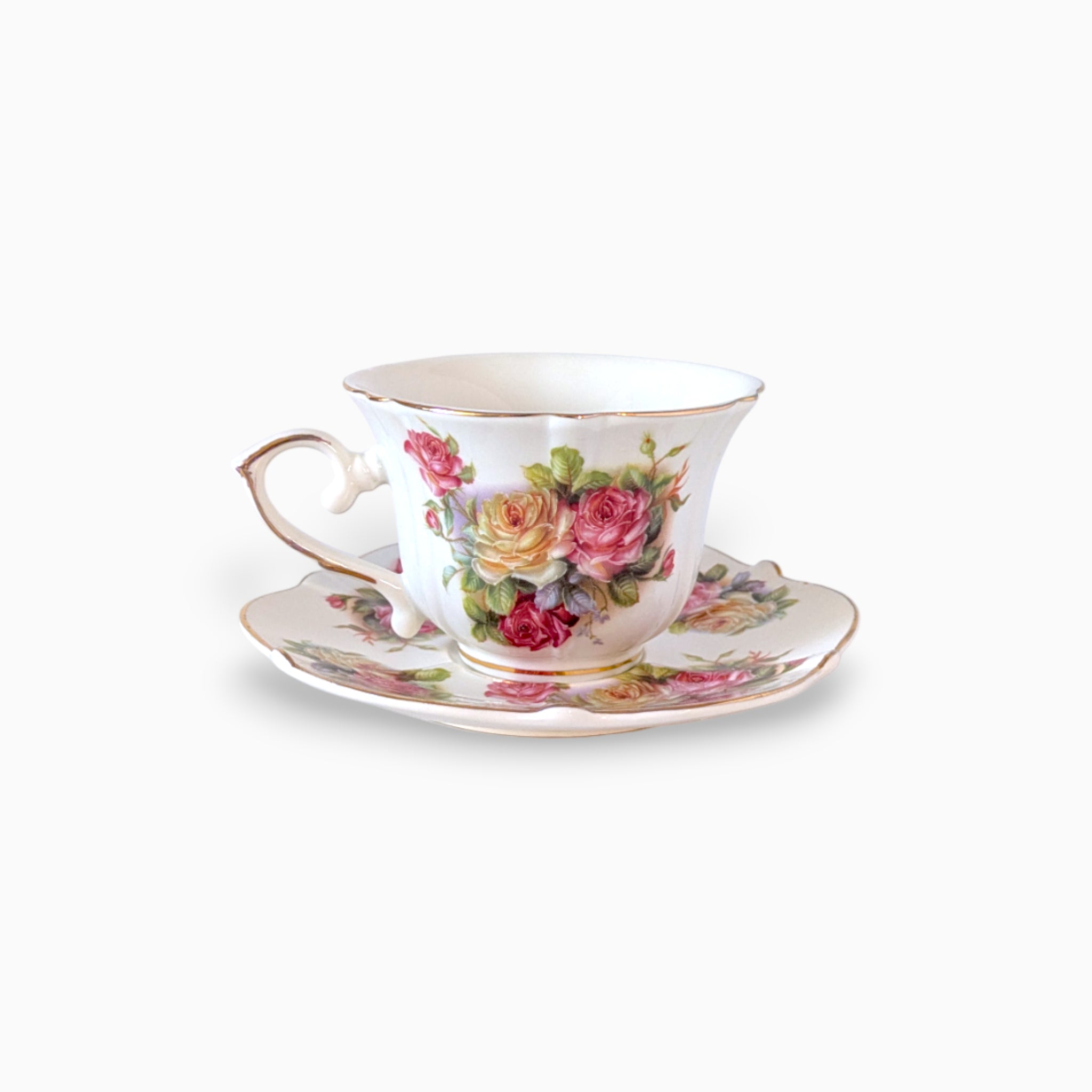Bold Bouquet Floral Cup & Saucer