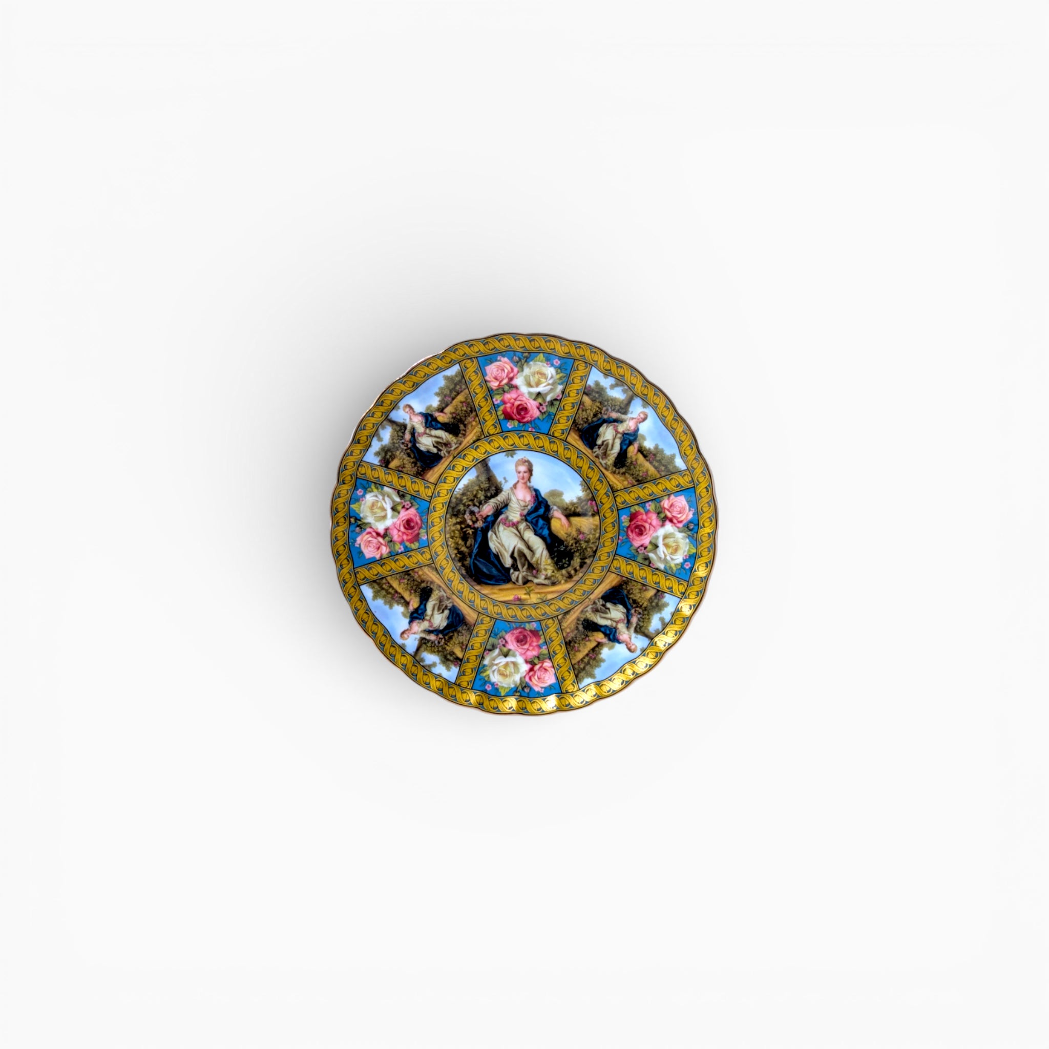 Black Medallion Cup & Saucer