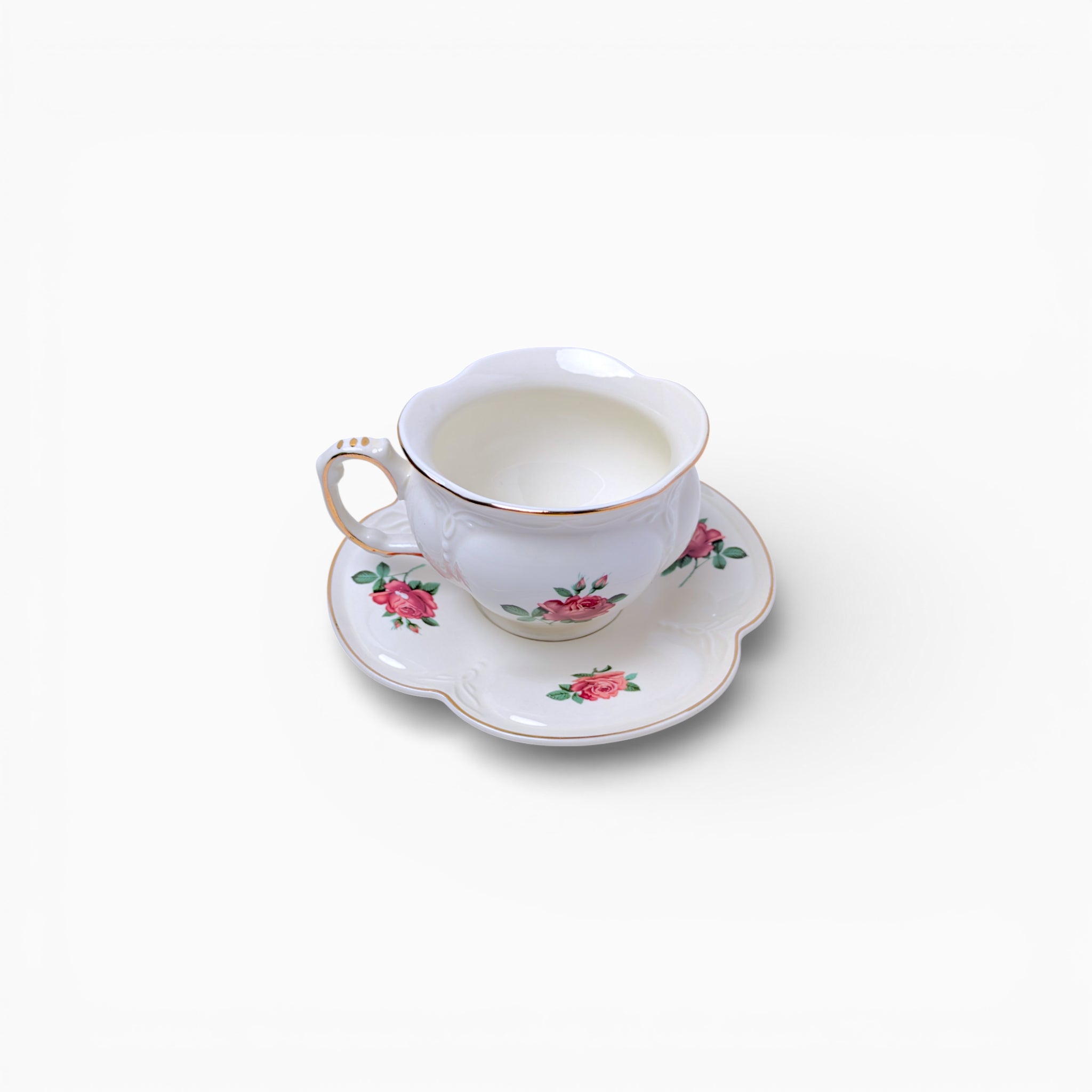 Rose Floral Cup & Saucer