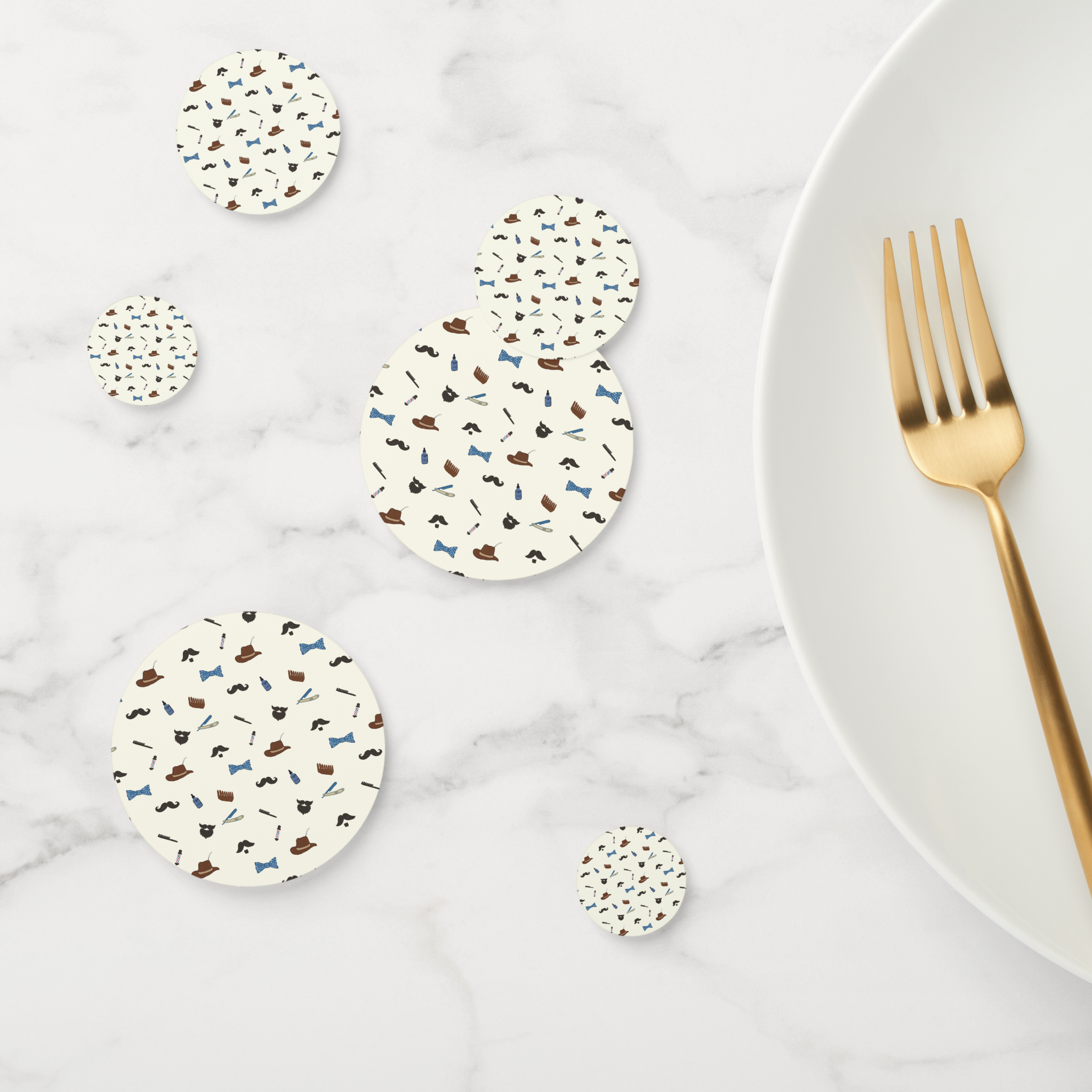 Beard Cardstock Table Confetti 60 Piece Set