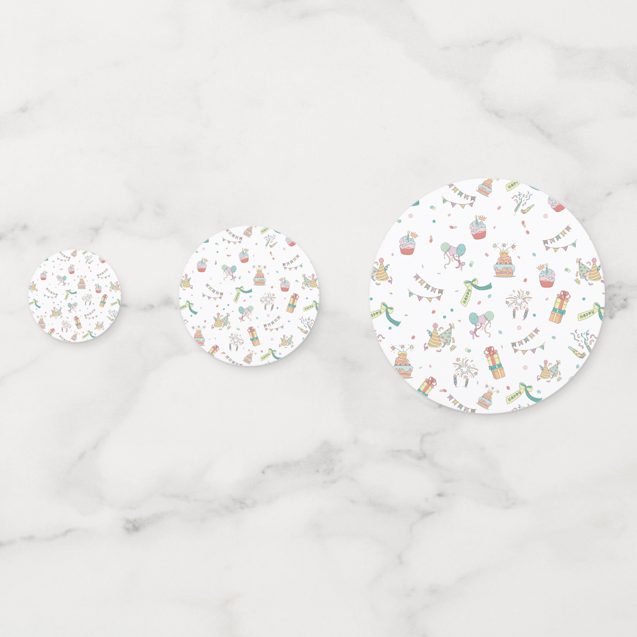 Birthday Cardstock Table Confetti 60 Piece Set