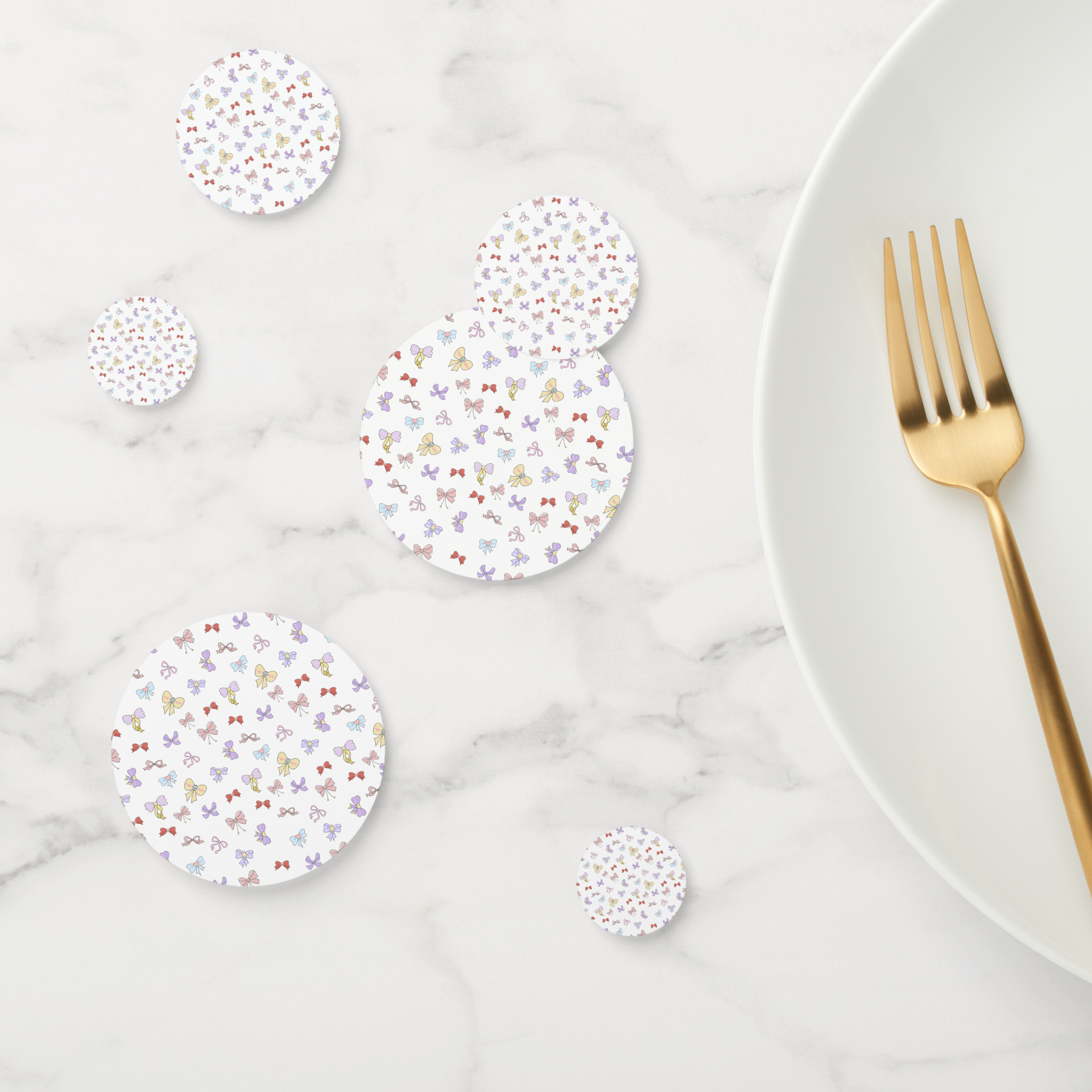 Bows Cardstock Table Confetti 60 Piece Set