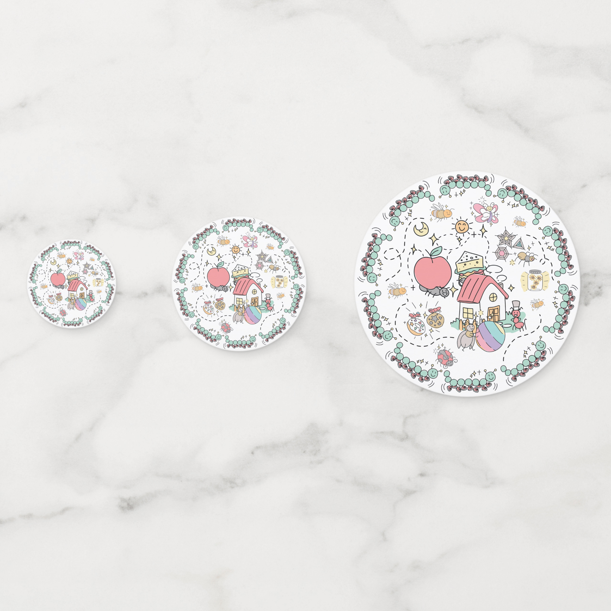 Bugs Cardstock Table Confetti 60 Piece Set