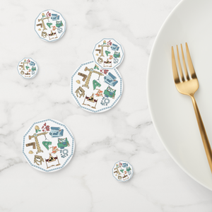 Construction Cardstock Table Confetti 60 Piece Set