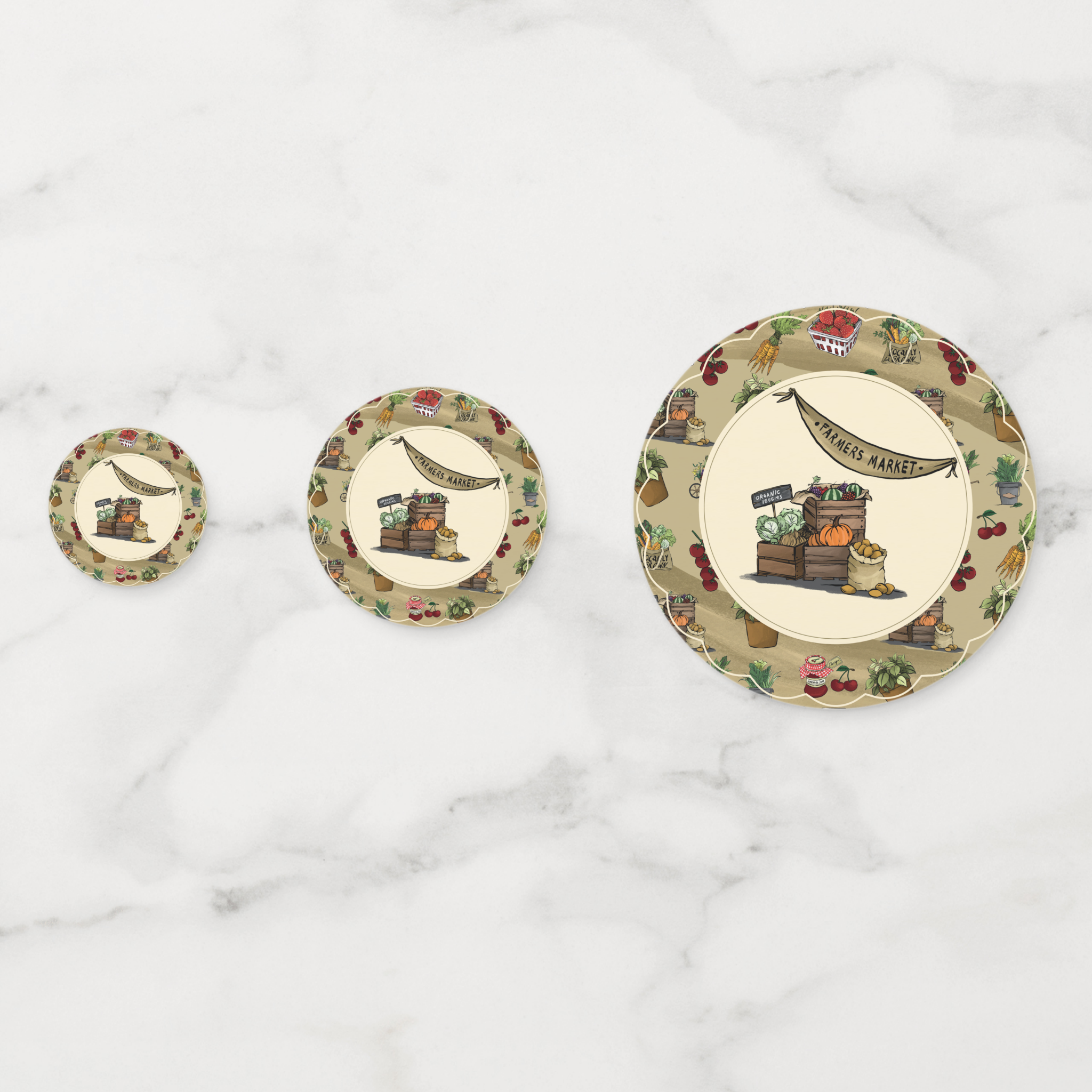 Farmers Market Cardstock Table Confetti 60 Piece Set