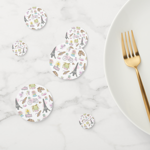 Paris Cardstock Table Confetti 60 Piece Set