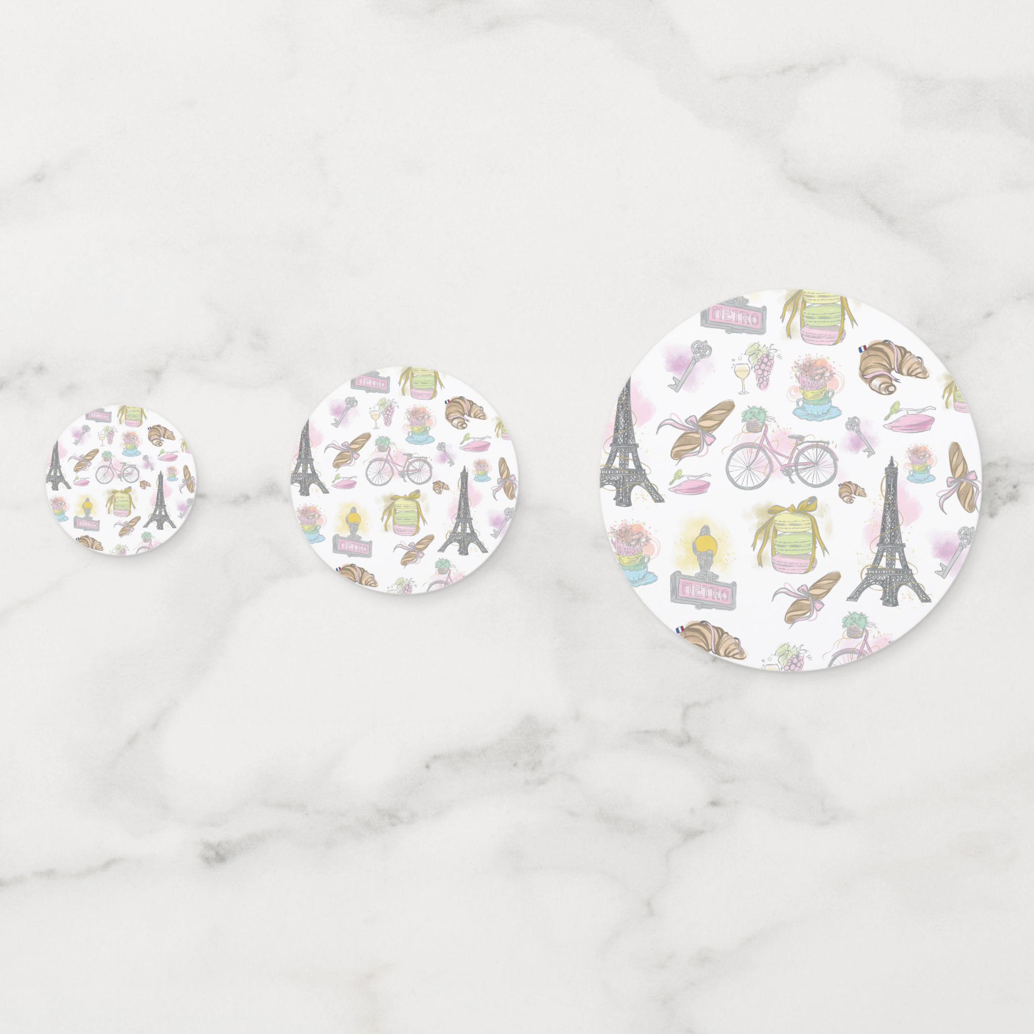 Paris Cardstock Table Confetti 60 Piece Set