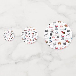 Racing Cars Cardstock Table Confetti 60 Piece Set