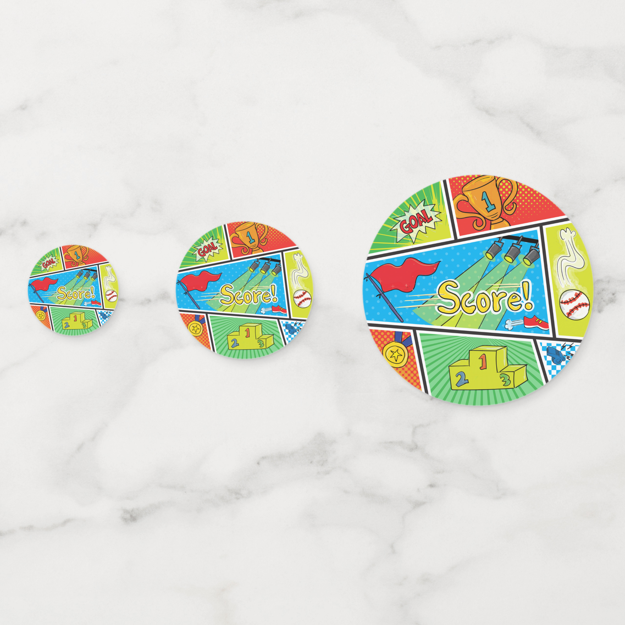 Sports Cardstock Table Confetti 60 Piece Set