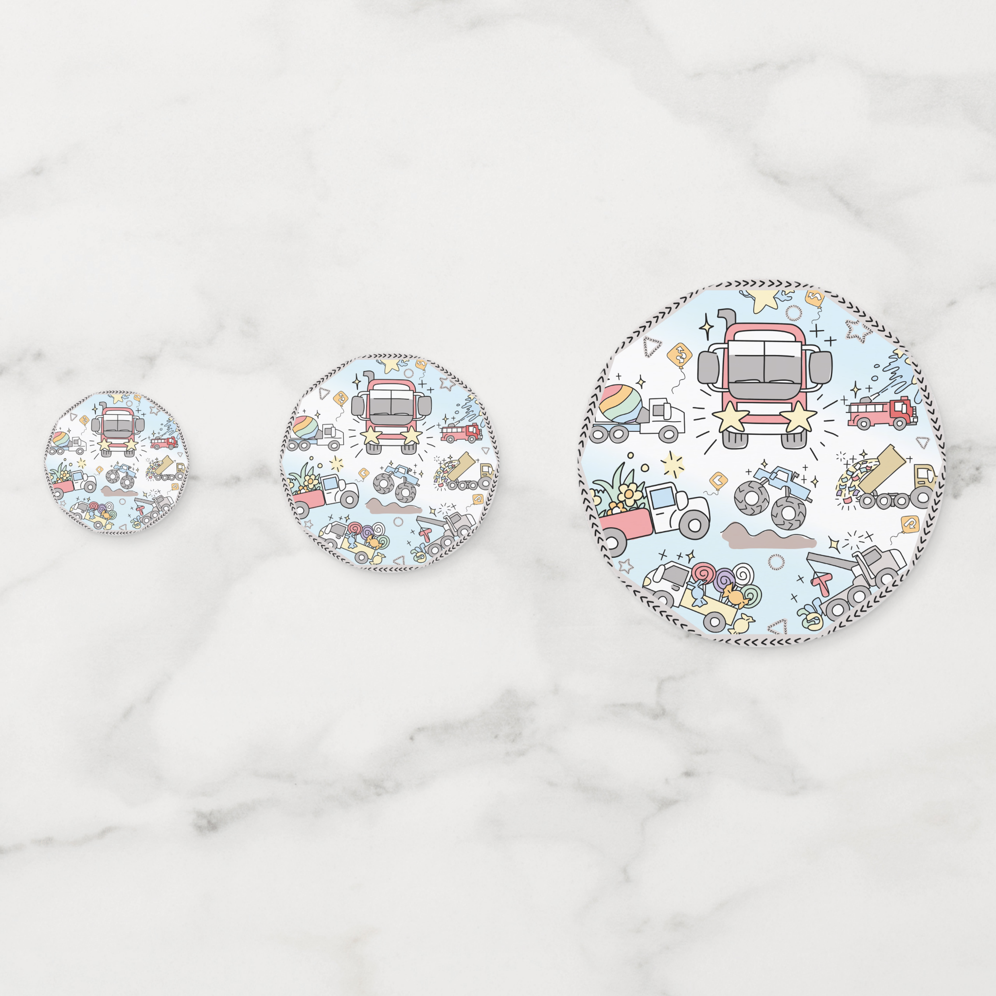 Trucks Cardstock Table Confetti 60 Piece Set