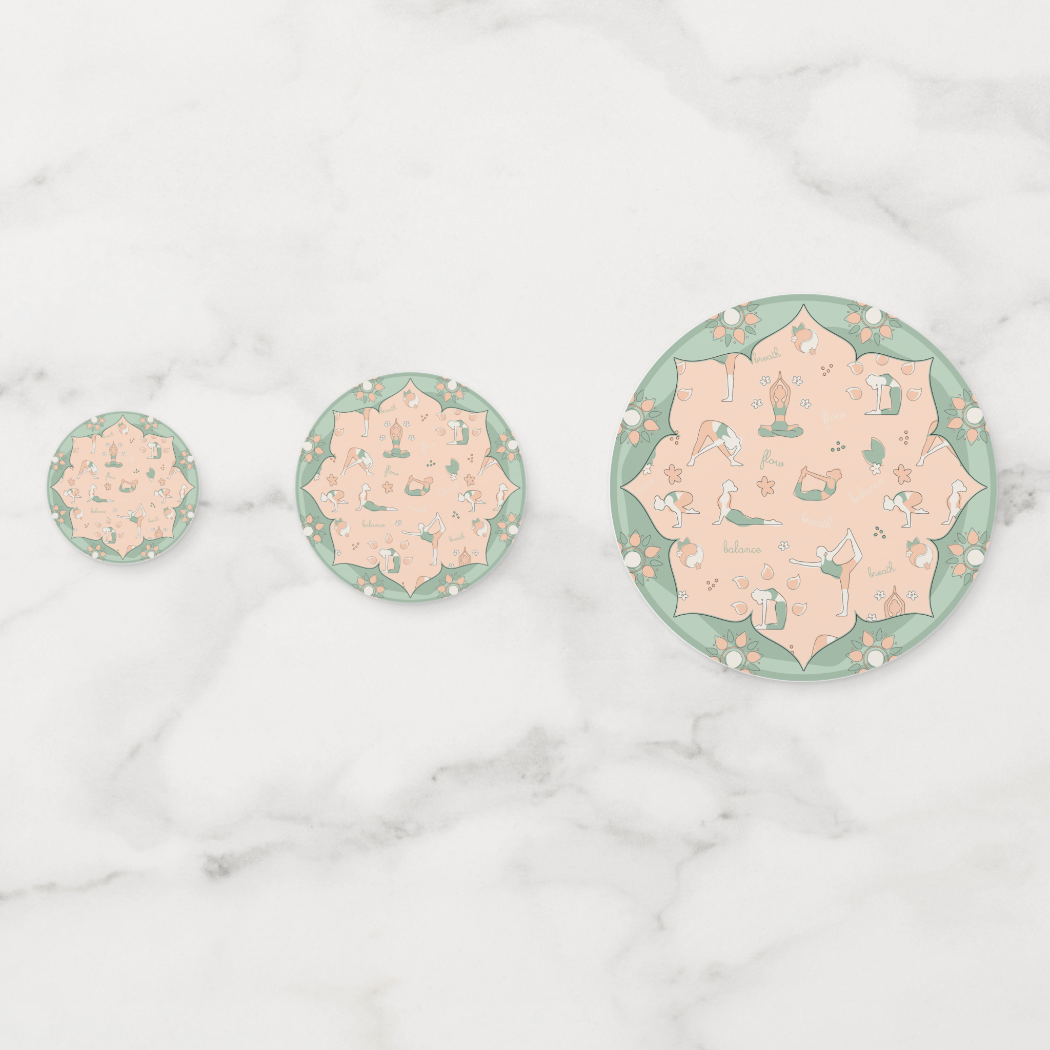 Yoga Cardstock Table Confetti 60 Piece Set