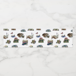 Books Water Bottle Labels, Set of 4