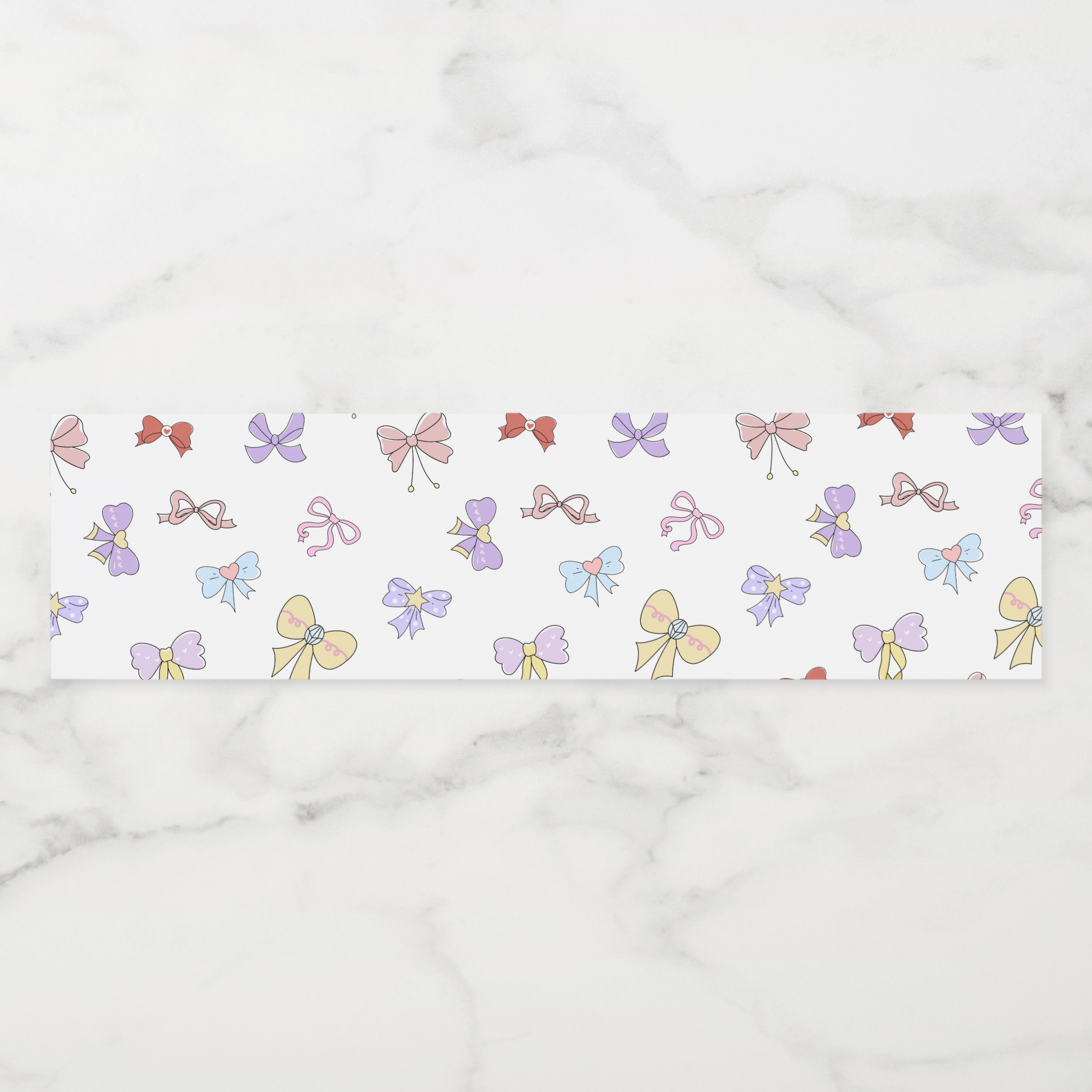 Bows Water Bottle Labels, Set of 4