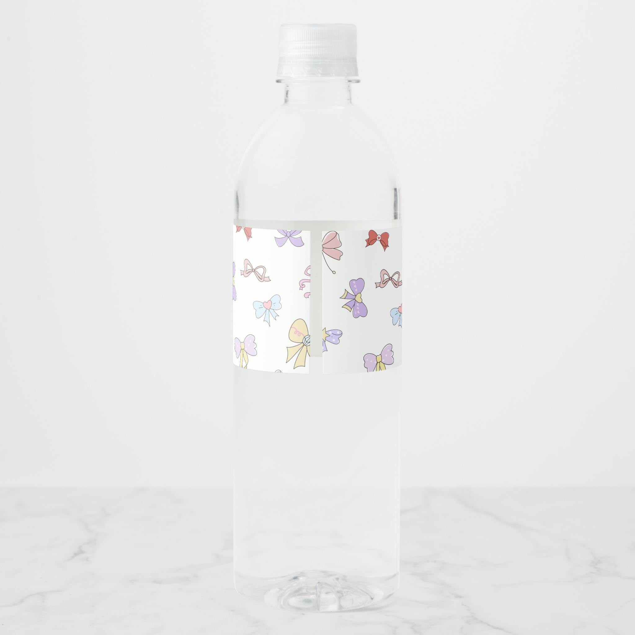 Bows Water Bottle Labels, Set of 4