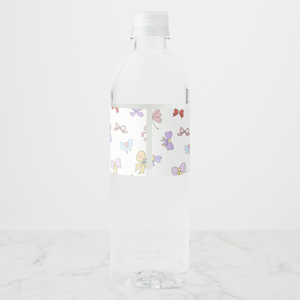 Bows Water Bottle Labels, Set of 4