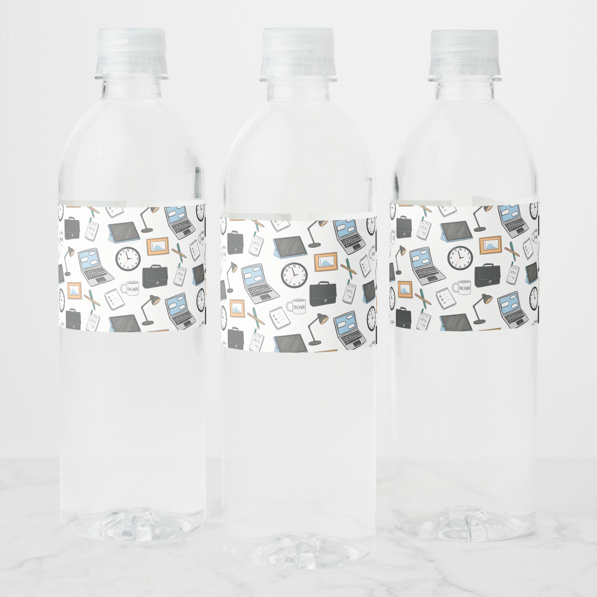 Business Water Bottle Labels, Set of 4