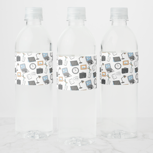 Business Water Bottle Labels, Set of 4