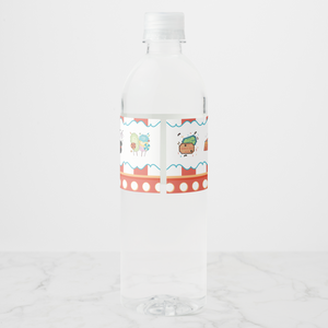 Circus Water Bottle Labels, Set of 4