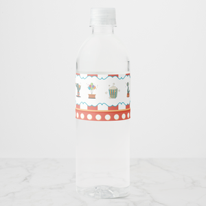Circus Water Bottle Labels, Set of 4