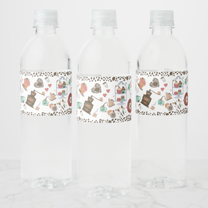 Coffee Water Bottle Labels, Set of 4