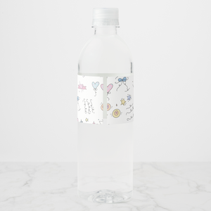 Doodle Lines Water Bottle Labels, Set of 4
