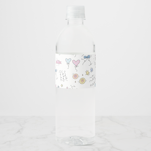 Doodle Lines Water Bottle Labels, Set of 4
