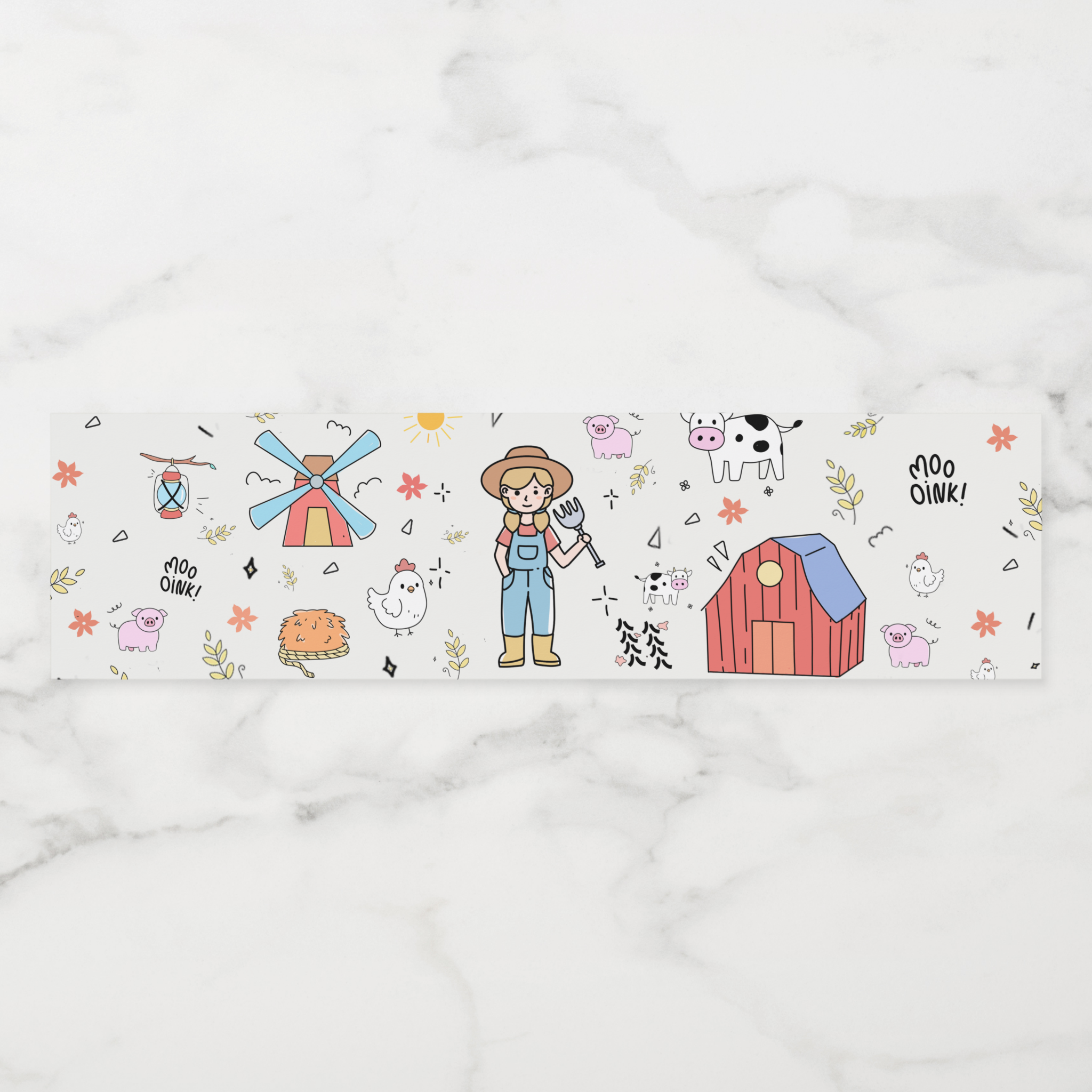 Farm Water Bottle Labels, Set of 4